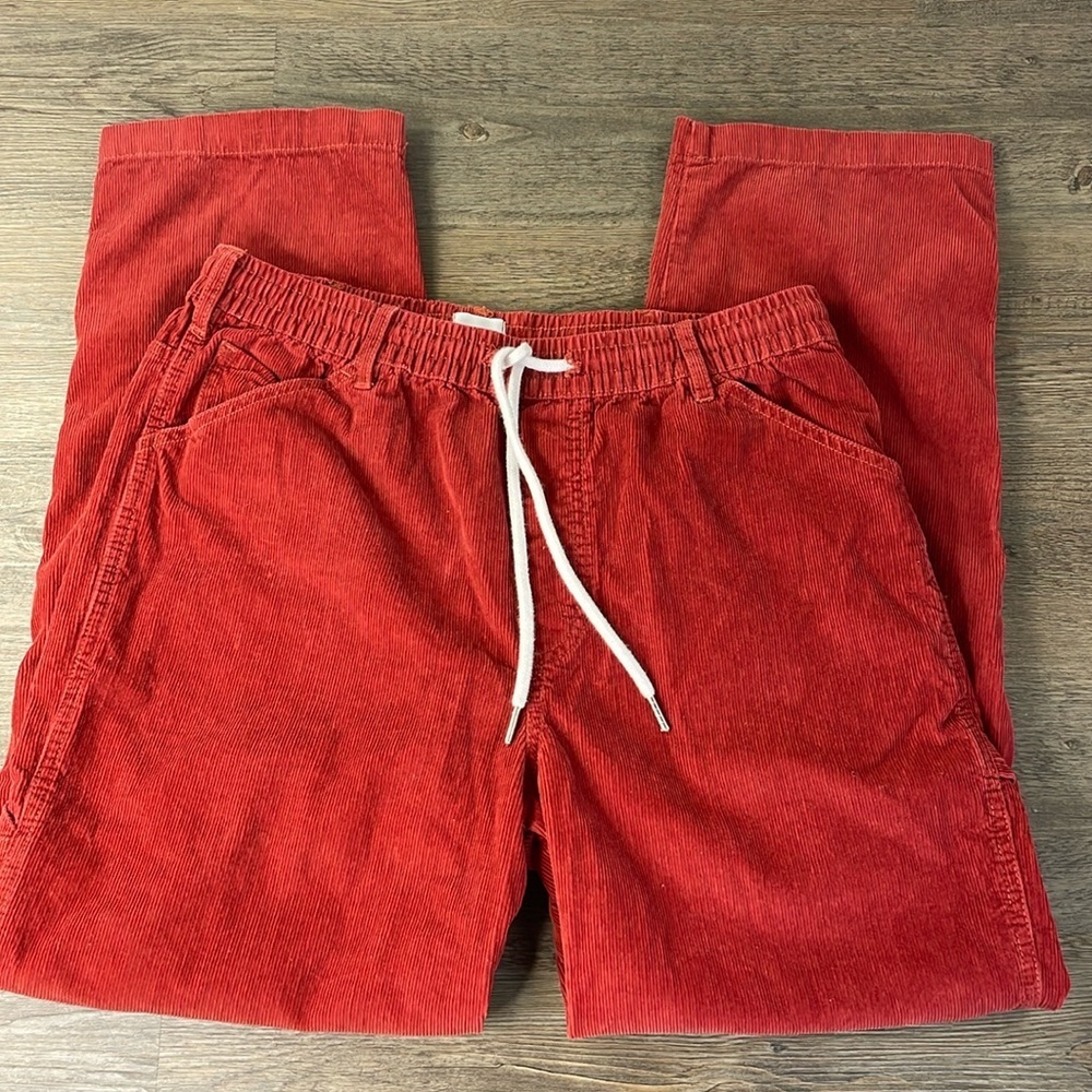 BDG Urban Outfitters Men's Red/Orange Corduroy Trousers, Streetwear, size Large
